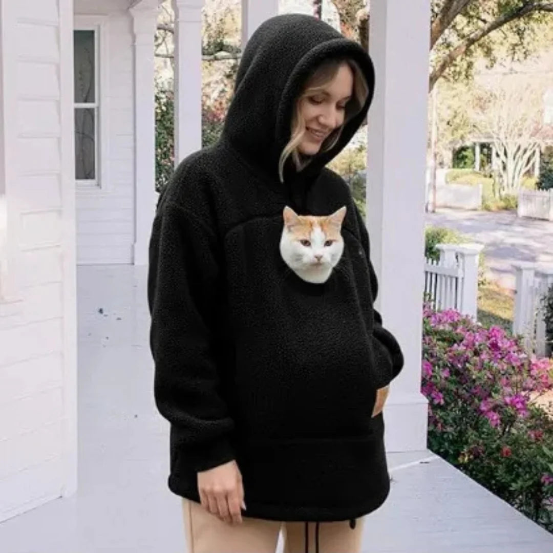 Cozy Cat Pouchie Hoodie – Wearable Pet Carrier