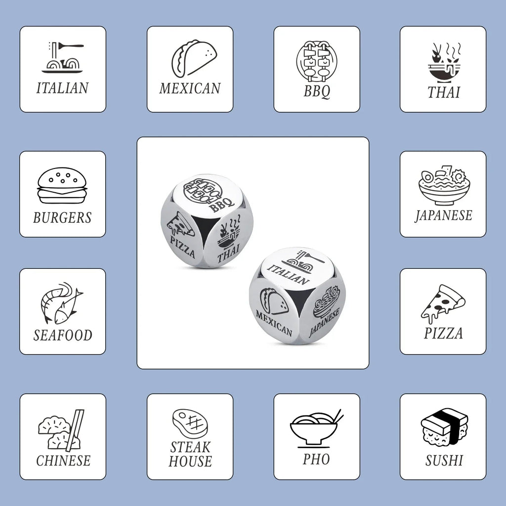 2PCS Food Decision Dice