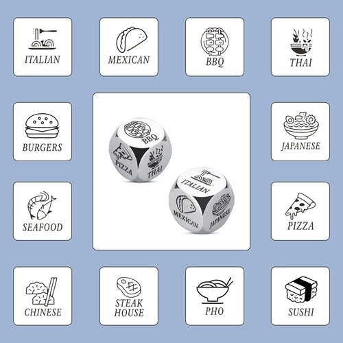 2PCS Food Decision Dice